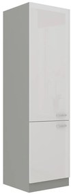 Dulap de bucătărie 60 LO-210 2F Multi (Gri + Alb lucios). 1070652