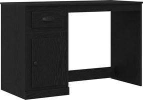 vidaXL Birou cu sertar Stejar Negru 50 x 115 x 75 cm Lemn compozit