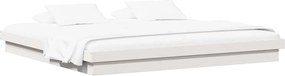 vidaXL Cadru de pat Alb 200 x 200 cm Lemn de pin masiv