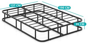 Cadru pat matrimonial din metal, 137x190 cm
