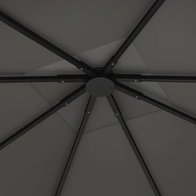 Outsunny Husă de schimb pentru pavilion 3 x 3 m, rezistentă la apă, acoperiș pavilion UPF30+, husă de schimb din țesătură Oxford 370 g/m², Gri | Aosom Romania