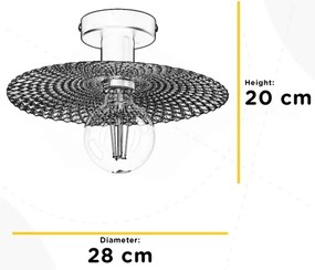 Plafonieră ONLI GOLDEN 1xE27/22W/230V d. 28 cm auriu/negru