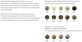 Lustra design clasic realizat manual din ceramica NAPOLI