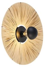 Aplică rustică neagră cu frânghie 45 cm - Leia