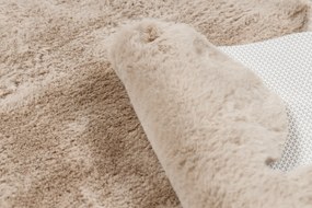 Covor lavabil modern SHAPE 3146 Ursuleț shaggy - bej, antiderapant
