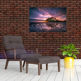 Tablou cu plajă în apus de soare (90x60 cm)