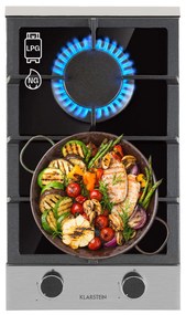 Alchemist Domino, plită pe gaz, 2 arzătoare din aluminiu, ceramică din sticlă
