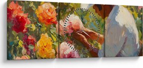 Tablou - Grădinar (cu ceas) (90x30 cm)
