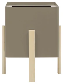 Ghiveci quadrat cu auto-irrigare ASHI, diferite variante - Hobby Flower Culoare: gri-maro