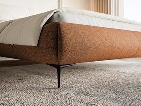 Pat matrimonial 140 cm Octave 140B (cu somieră) (miere + negru). 1100020