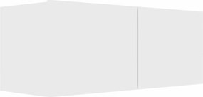 vidaXL Comodă TV, alb, 80 x 30 x 30 cm, lemn prelucrat