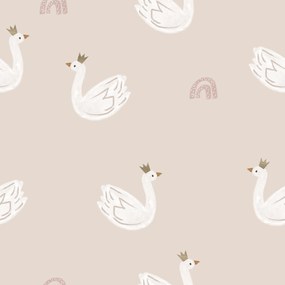 Cearsaf din bumbac SWAN CLOUD roz 140x240 cm