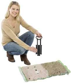 Saci de vid pentru depozitare, set de saci de plastic + pompă - 40 x 60 cm (3 buc), 50 x 70 cm (2 buc), WENKO