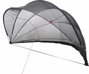 vidaXL Dom pentru piscină Manual Negru 430 x 430 x 210 cm