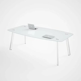 Masă conferinta din sticla ,design modern și elegant ,calitate premium , dimensiuni 2400*1200*750