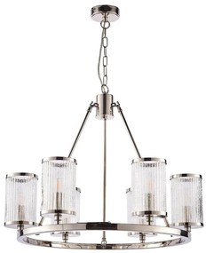 Lustră pe lanț Endon 74128 EASTON 6xE14/6W/230V crom lucios