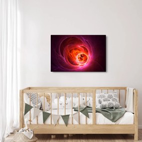 Tabloul modern cu abstracțiune roz (90x60 cm)