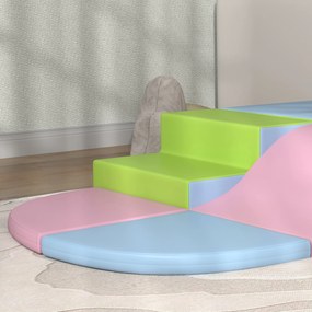 HOMCOM Modul motricitate bebeluși 6 bucăți parcurs motricitate bebeluși din spumă EPE pentru copii preșcolari, multicolor | Aosom Romania