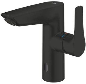 Grohe Eurosmart Baterie lavoar monocomanda cu infrarosu, baterie 6V fara mixare apa, senzor bidirectional, negru mat