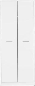 Dulap NEPO PLUS, alb, PAL laminat, cu 2 usi, 80x55x197 cm