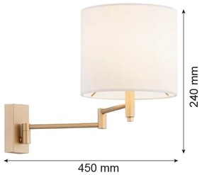 Lampă de perete DOLCE 1xE27/15W/230V Argon 8314