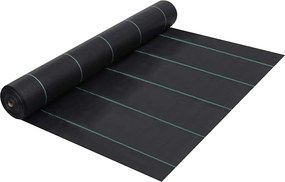 vidaXL Membrană antiburuieni & antirădăcini, negru, 1x50 m, PP