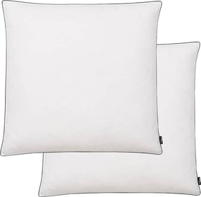vidaXL Perne, umplutură din puf/pene, 2 buc, 80x80 cm Alb