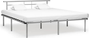 vidaXL Cadru de pat, gri, 200 x 200 cm, metal