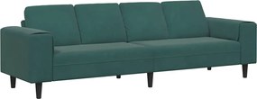 vidaXL Canapea pentru living Verde închis 250 x 77 x 76 cm