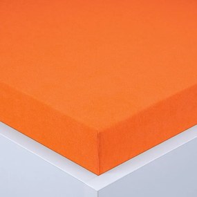 Cearşaf cu elastic frotir EXCLUSIVE portocaliu set 2 buc 90 x 200 cm