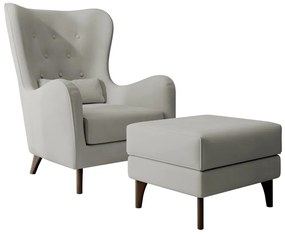 Fotoliu cu suport picioare Calimero II  (gri + wenge). 1099324