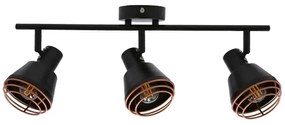 Spot NERIA 3xE14/40W/230V negru/cupru