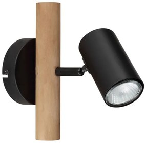 Spot de perete HERTI 1xGU10/5W/230V lemn/metal Globo 57913-1