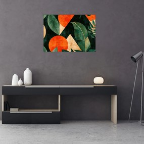 Tablou pe sticlă - Motive naturale geometrice II. (70x50 cm)