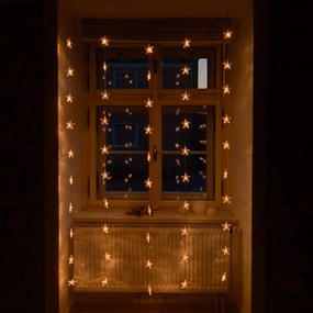 Iluminat de Crăciun pentru ferestre, conectabil, stele