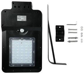 Lampă stradală solară LED cu senzor, 15W, 7,4V, 4000K, IP65, 10800 mAh