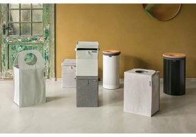 Cos de rufe Brabantia 1000826, 60 L, Capac din pluta, Umplere fara deschidere, Gauri ventilatie, Negru