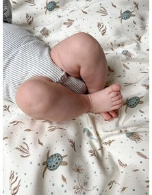 Lenjerie de pat pentru copii, galben-deschis din bumbac organic pentru pătuț 70x100 cm Sea Garden – Cam Cam Copenhagen