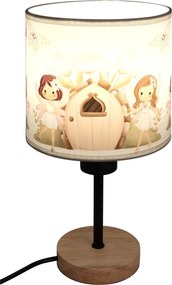 Brilagi - Lampă de masă BOBO WOOD 1xE27/25W/230V stejar/negru/alb/roz/zâne