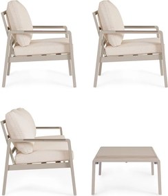 Set mobilier de grădină bej din aluminiu pentru 5 persoane Elna – Bizzotto