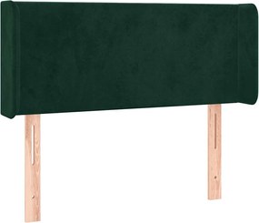 vidaXL Tăblie pat cu aripioare verde închis 93x16x78/88 cm catifea