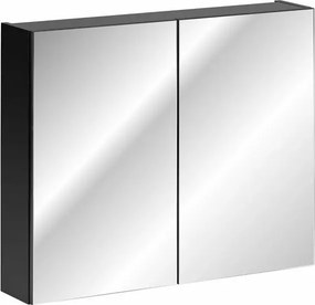 Dulap cu oglinda 80 cm cu 2 usi Comad Santa Fe negru mat