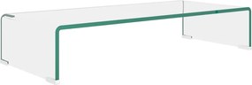 vidaXL Stand TV/Suport monitor, sticlă transparentă 70x30x13 cm