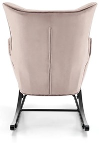 Fotoliu tip balansoar Bazalto velvet bej H92 cm