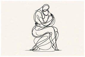 Tablou desen minimalist al unei figuri