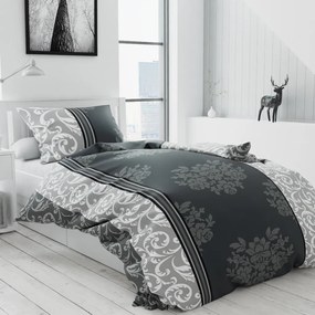 Lenjerie de pat din bumbac gri, Ida Dimensiune lenjerie de pat: 70 x 90 cm | 140 x 200 cm
