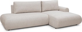 Colțar extensibil Lotulis L II pe dreapta - tricot crem hidrofob Blur 01