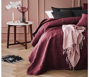 Cuvertură de pat luxoasă burgundy 240 x 260 cm