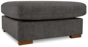 Taburet gri antracit cu tapițerie din imitație de piele Hamburg – Scandic