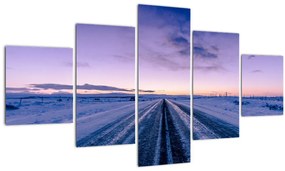 Tablou - autostrada iarna (125x70 cm), în 40 de alte dimensiuni noi